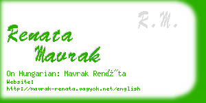 renata mavrak business card